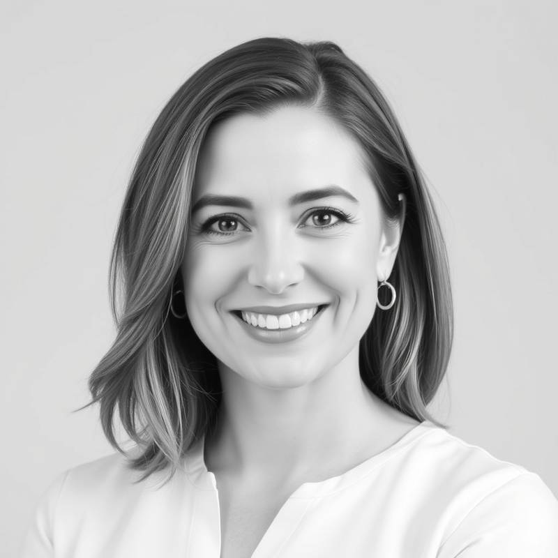 A professional headshot of Elena Petrova, the co-founder and lead designer of Aurora Creative. She is smiling confidently.