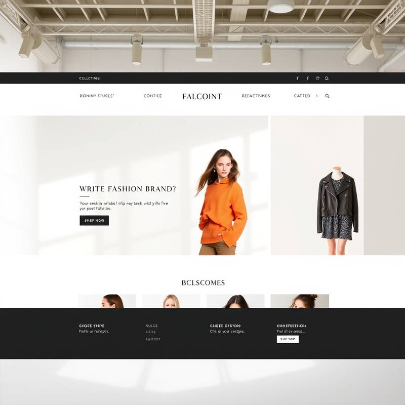 Screenshot of a beautifully designed e-commerce website for a fashion brand.