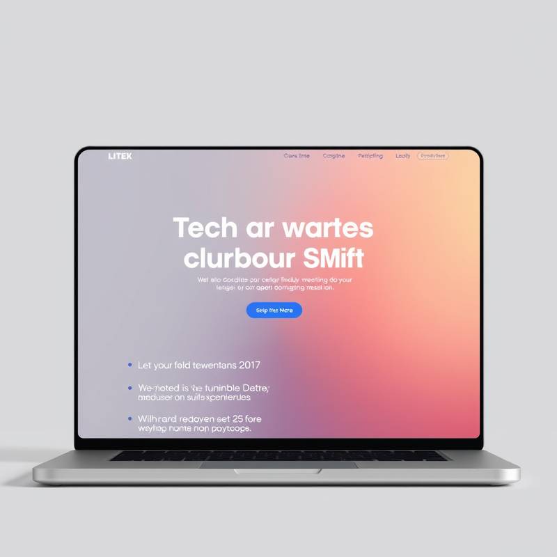 Screenshot of a modern and minimalist website design for a tech startup.